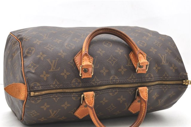 Authentic Louis Vuitton Monogram Speedy 35 Hand Bag M41524 LV 1516D