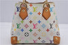 Auth Louis Vuitton Monogram Multicolor Audra Tote Hand Bag White M40047 LV 1517F