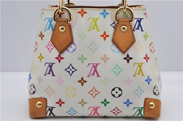 Auth Louis Vuitton Monogram Multicolor Audra Tote Hand Bag White M40047 LV 1517F