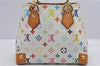 Auth Louis Vuitton Monogram Multicolor Audra Tote Hand Bag White M40047 LV 1517F