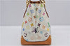 Auth Louis Vuitton Monogram Multicolor Audra Tote Hand Bag White M40047 LV 1517F