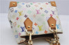 Auth Louis Vuitton Monogram Multicolor Audra Tote Hand Bag White M40047 LV 1517F