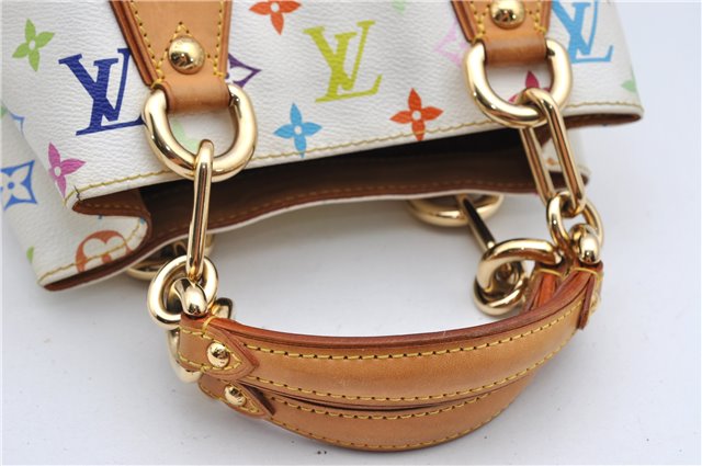 Auth Louis Vuitton Monogram Multicolor Audra Tote Hand Bag White M40047 LV 1517F