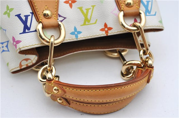 Auth Louis Vuitton Monogram Multicolor Audra Tote Hand Bag White M40047 LV 1517F