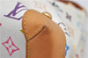 Auth Louis Vuitton Monogram Multicolor Audra Tote Hand Bag White M40047 LV 1517F