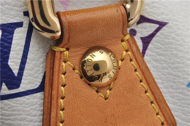 Auth Louis Vuitton Monogram Multicolor Audra Tote Hand Bag White M40047 LV 1517F