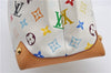 Auth Louis Vuitton Monogram Multicolor Audra Tote Hand Bag White M40047 LV 1517F