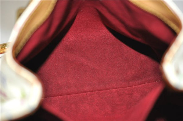 Auth Louis Vuitton Monogram Multicolor Audra Tote Hand Bag White M40047 LV 1517F