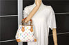 Auth Louis Vuitton Monogram Multicolor Audra Tote Hand Bag White M40047 LV 1517F