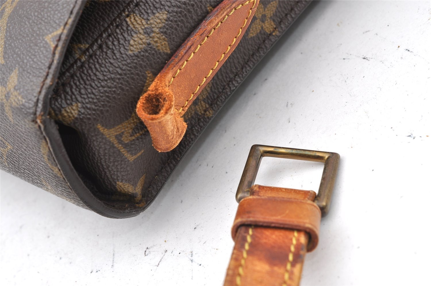 Auth Louis Vuitton Monogram Saint Cloud GM M51242 Shoulder Cross Bag Junk 1518I