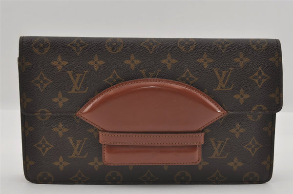 Authentic Louis Vuitton Monogram Chaillot Clutch Bag M51788 LV 1520I