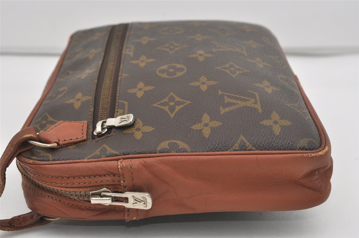 Authentic Louis Vuitton Monogram Pochette Sport Clutch Hand Bag Old Model 1521I