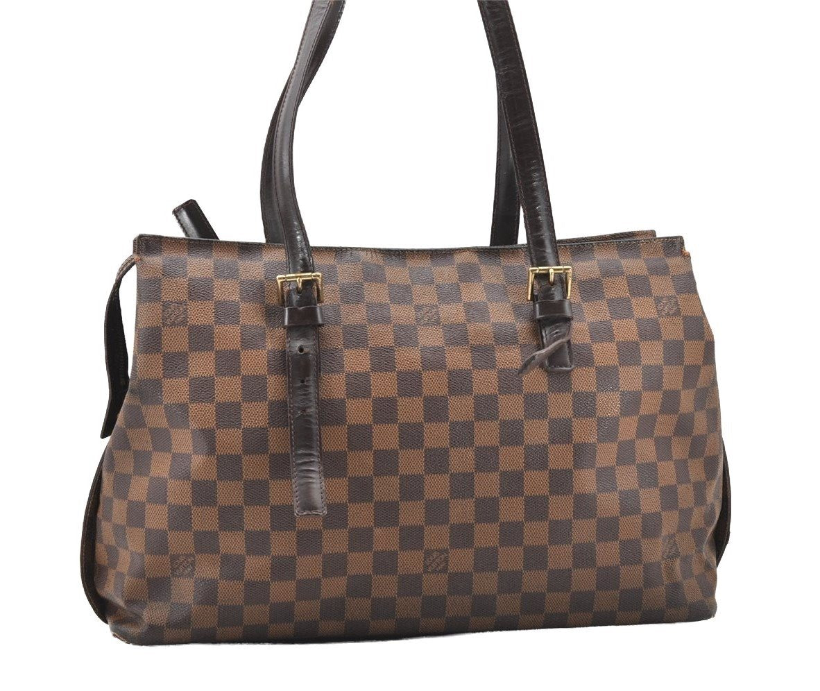 Authentic Louis Vuitton Damier Chelsea Shoulder Tote Bag N51119 LV 1523I
