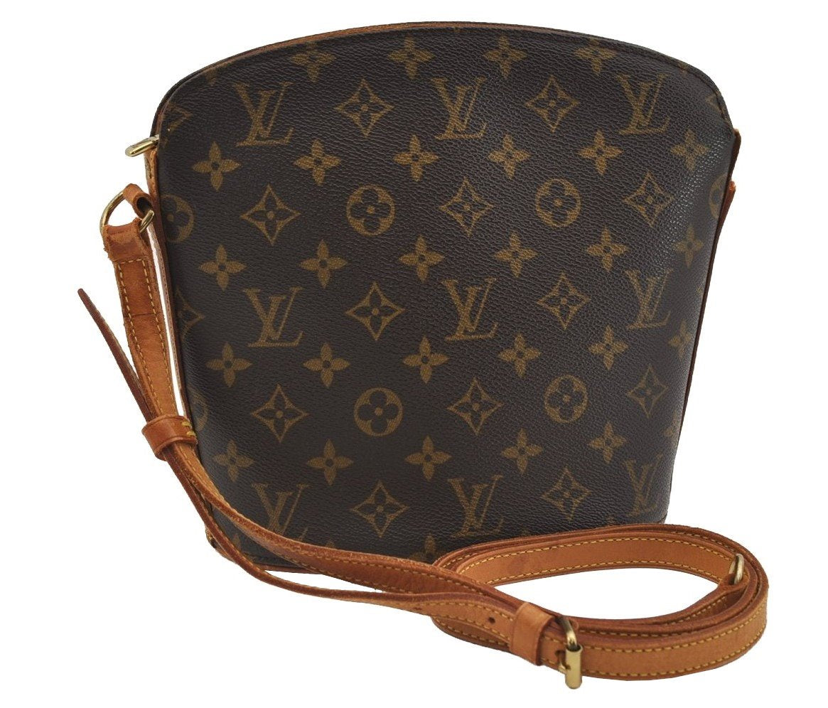 Authentic Louis Vuitton Monogram Drouot Shoulder Cross Bag M51290 Junk 1527I