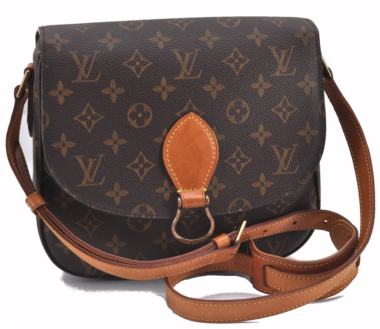 Authentic Louis Vuitton Monogram Saint Cloud GM M51242 Shoulder Cross Bag 1529F