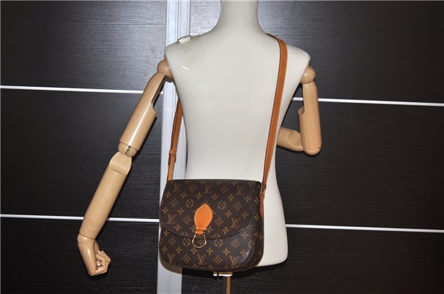 Authentic Louis Vuitton Monogram Saint Cloud GM M51242 Shoulder Cross Bag 1529F
