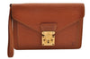 Auth Louis Vuitton Epi Pochette Sellier Dragonne Clutch Bag M52618 Brown 1529I