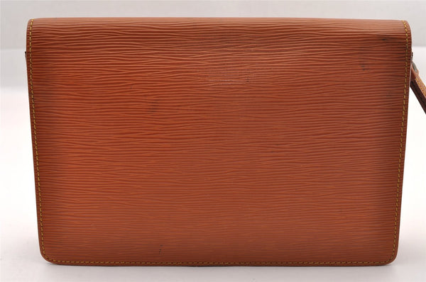 Auth Louis Vuitton Epi Pochette Sellier Dragonne Clutch Bag M52618 Brown 1529I