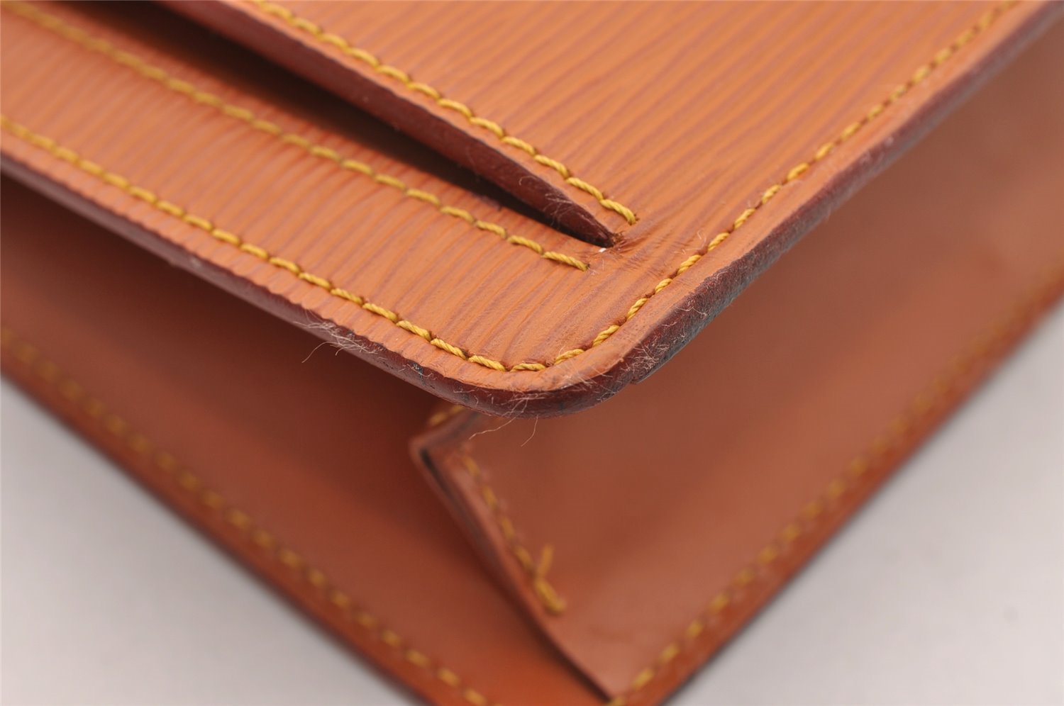 Auth Louis Vuitton Epi Pochette Sellier Dragonne Clutch Bag M52618 Brown 1529I