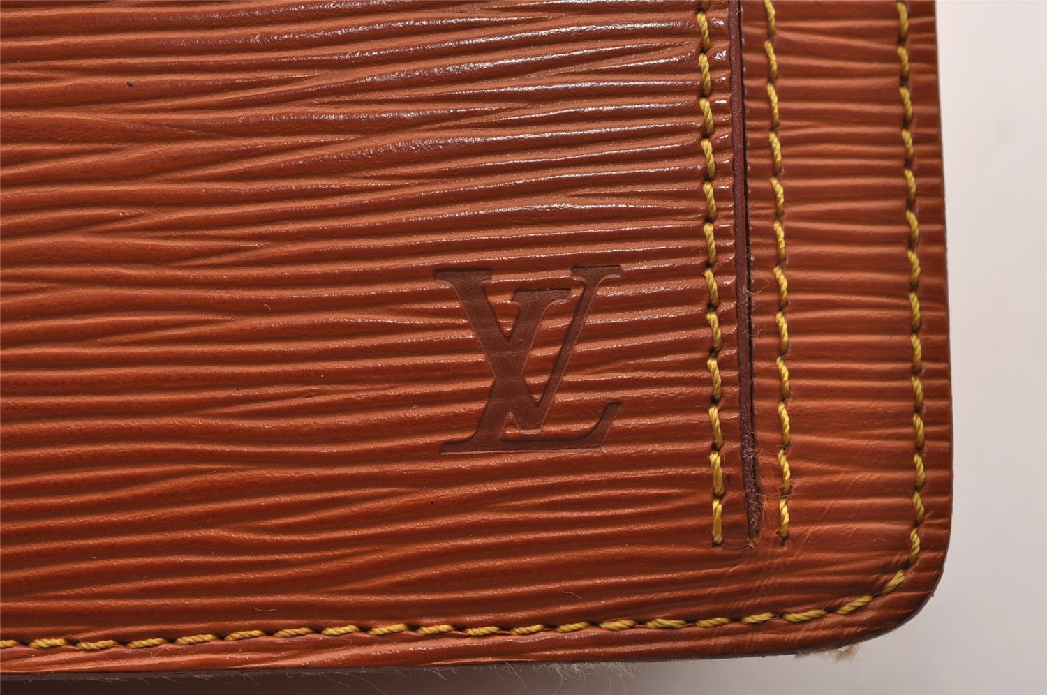 Auth Louis Vuitton Epi Pochette Sellier Dragonne Clutch Bag M52618 Brown 1529I