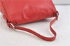 Authentic FENDI Mamma Baguette Shoulder Hand Bag Purse Leather Red 1532D