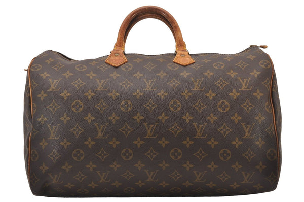 Authentic Louis Vuitton Monogram Speedy 40 Hand Boston Bag M41522 LV 1532I