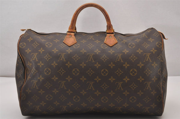 Authentic Louis Vuitton Monogram Speedy 40 Hand Boston Bag M41522 LV 1532I