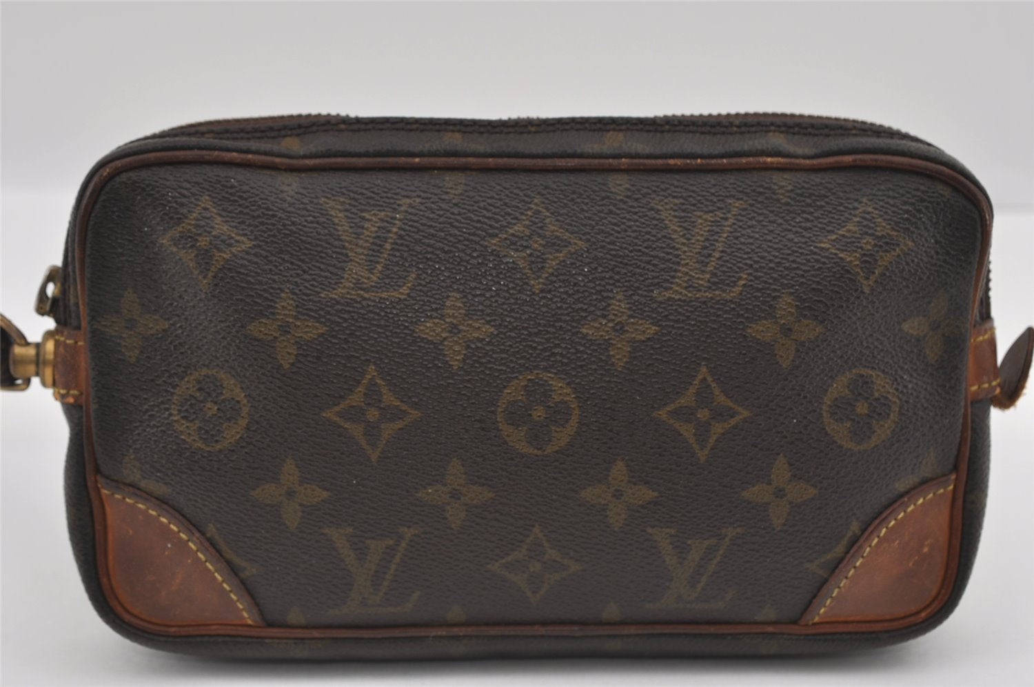 Authentic Louis Vuitton Monogram Marly Dragonne PM M51827 Clutch Bag Junk 1533I