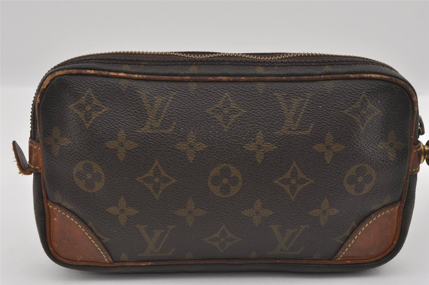 Authentic Louis Vuitton Monogram Marly Dragonne PM M51827 Clutch Bag Junk 1533I
