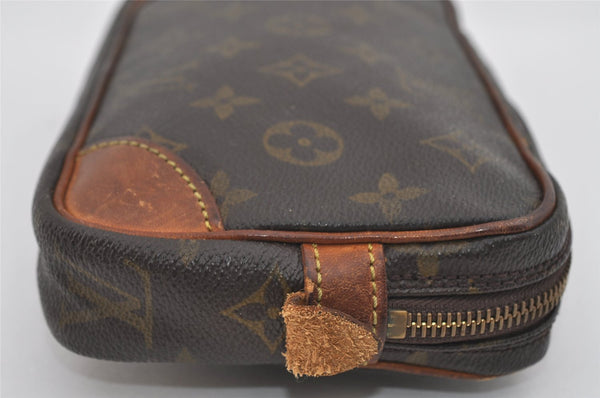 Authentic Louis Vuitton Monogram Marly Dragonne PM M51827 Clutch Bag Junk 1533I