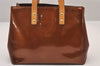 Authentic Louis Vuitton Vernis Reade PM Hand Bag Brown M91146 LV 1534I