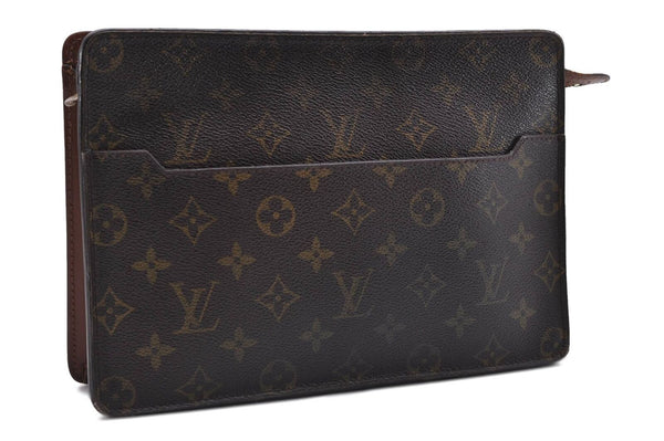 Authentic LOUIS VUITTON Monogram Pochette Homme Clutch Hand Bag M51795 LV 1535C