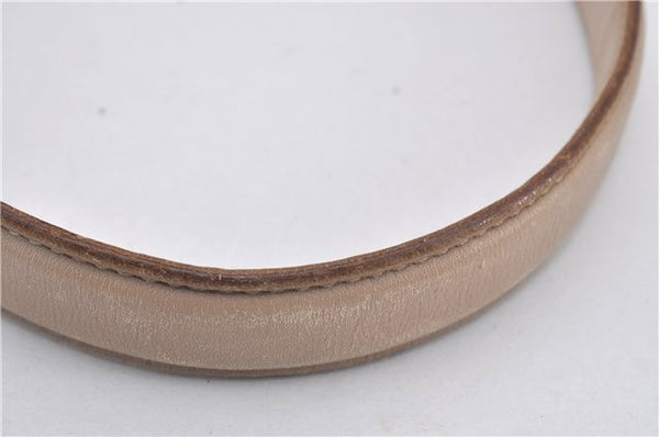 Authentic GUCCI Vintage Shoulder Bag Purse GG Canvas Leather 33900 Beige 1535F