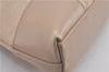 Authentic GUCCI Vintage Shoulder Bag Purse GG Canvas Leather 33900 Beige 1535F