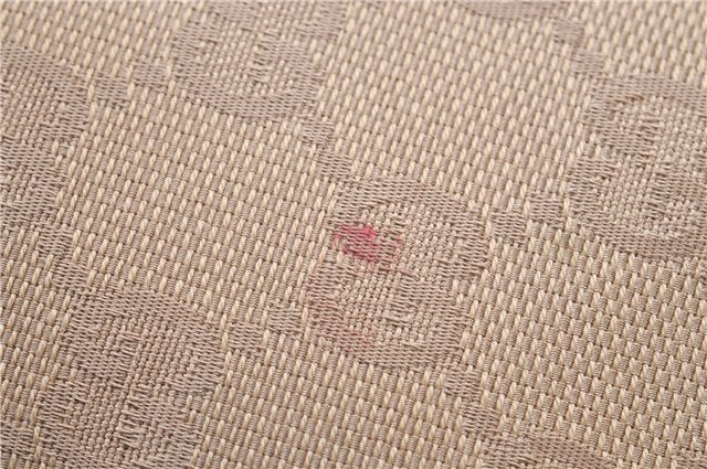 Authentic GUCCI Vintage Shoulder Bag Purse GG Canvas Leather 33900 Beige 1535F