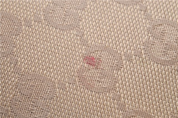 Authentic GUCCI Vintage Shoulder Bag Purse GG Canvas Leather 33900 Beige 1535F