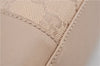 Authentic GUCCI Vintage Shoulder Bag Purse GG Canvas Leather 33900 Beige 1535F