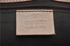 Authentic GUCCI Vintage Shoulder Bag Purse GG Canvas Leather 33900 Beige 1535F