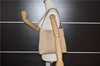 Authentic GUCCI Vintage Shoulder Bag Purse GG Canvas Leather 33900 Beige 1535F