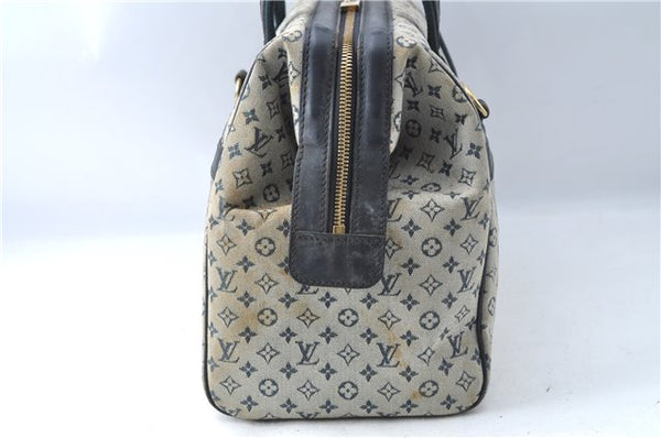 Authentic Louis Vuitton Monogram Mini Josephine GM Hand Bag Blue M92211 LV 1536C