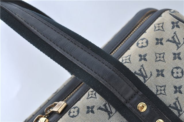 Authentic Louis Vuitton Monogram Mini Josephine GM Hand Bag Blue M92211 LV 1536C