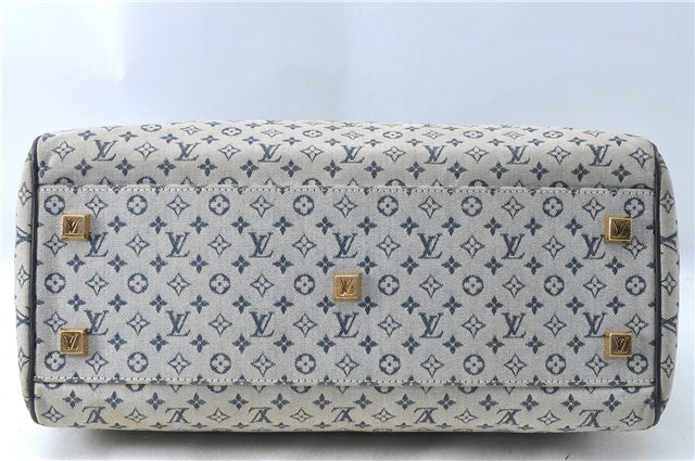 Authentic Louis Vuitton Monogram Mini Josephine GM Hand Bag Blue M92211 LV 1536C