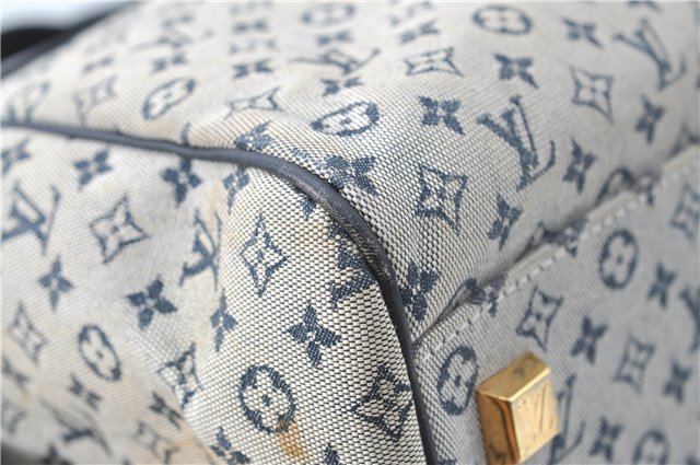 Authentic Louis Vuitton Monogram Mini Josephine GM Hand Bag Blue M92211 LV 1536C