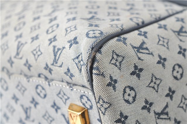 Authentic Louis Vuitton Monogram Mini Josephine GM Hand Bag Blue M92211 LV 1536C