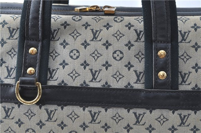 Authentic Louis Vuitton Monogram Mini Josephine GM Hand Bag Blue M92211 LV 1536C