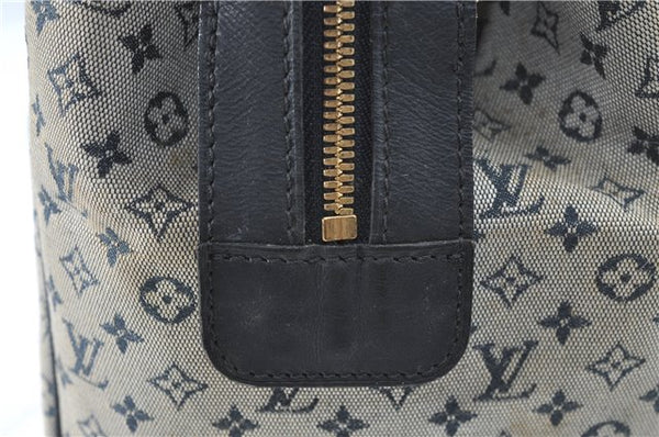 Authentic Louis Vuitton Monogram Mini Josephine GM Hand Bag Blue M92211 LV 1536C