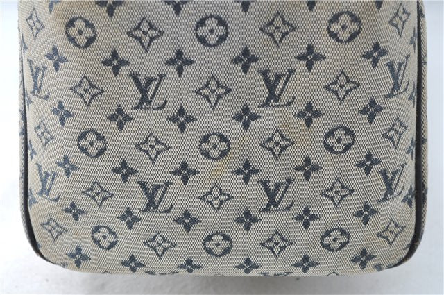 Authentic Louis Vuitton Monogram Mini Josephine GM Hand Bag Blue M92211 LV 1536C
