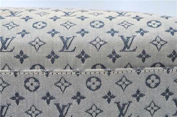 Authentic Louis Vuitton Monogram Mini Josephine GM Hand Bag Blue M92211 LV 1536C