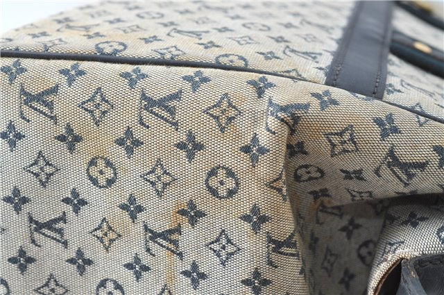 Authentic Louis Vuitton Monogram Mini Josephine GM Hand Bag Blue M92211 LV 1536C