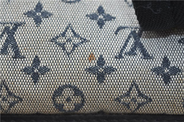 Authentic Louis Vuitton Monogram Mini Josephine GM Hand Bag Blue M92211 LV 1536C